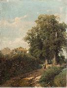 Eugenio Gignous The Environs of Milan oil on canvas